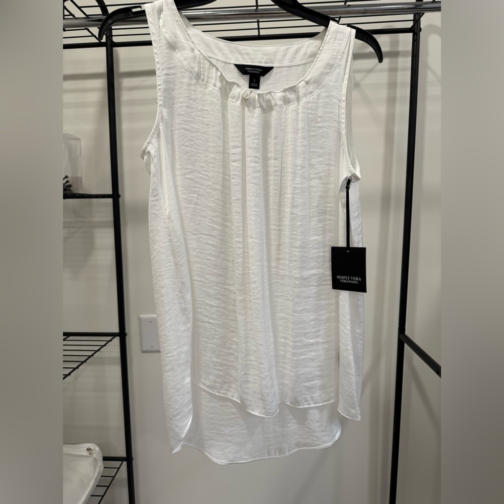Simply Vera Vera Wang Textured White Tunic